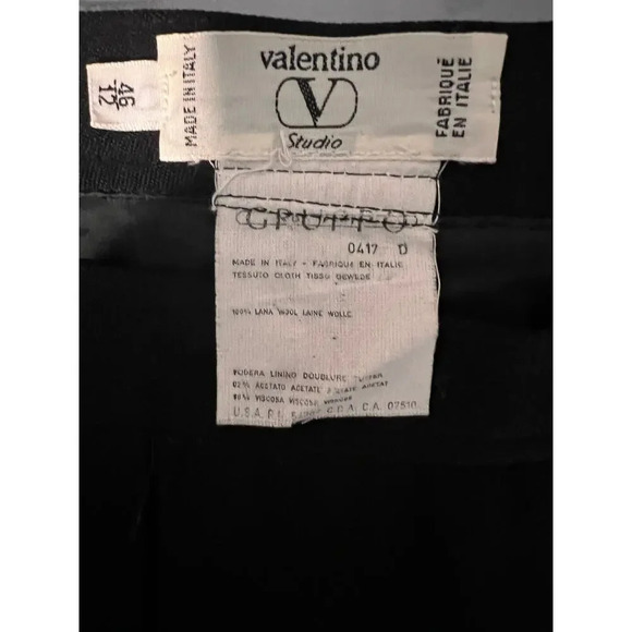 Valentino Sz,12/46 made in Italy wool seamed flared a-line couture lined Vintage - Picture 7 of 7